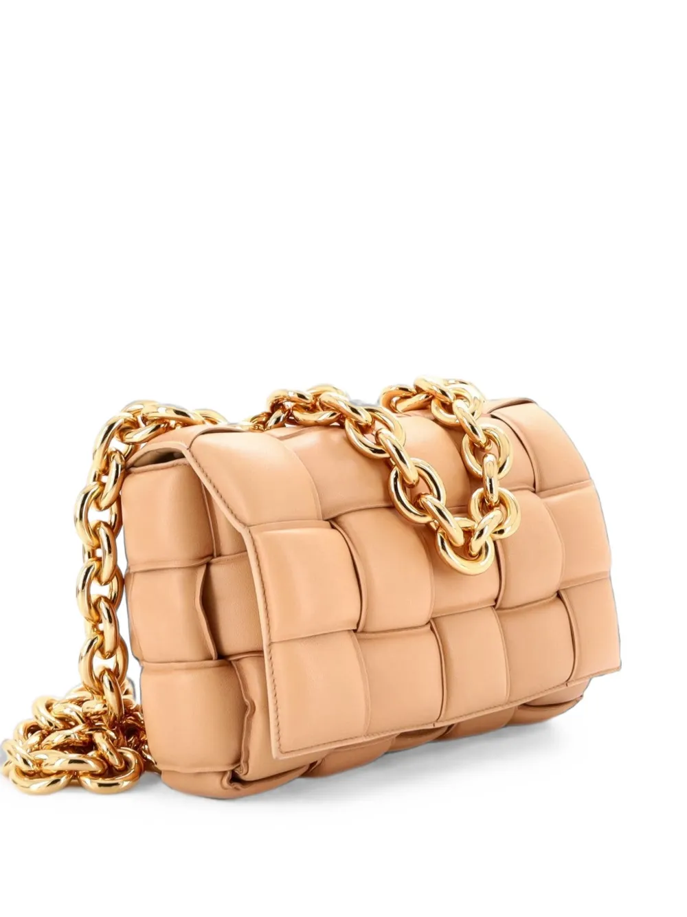 Bottega Veneta Pre-Owned Cassette Chain Padded Maxi Intrecciato Leather crossbody bag - Toni neutri