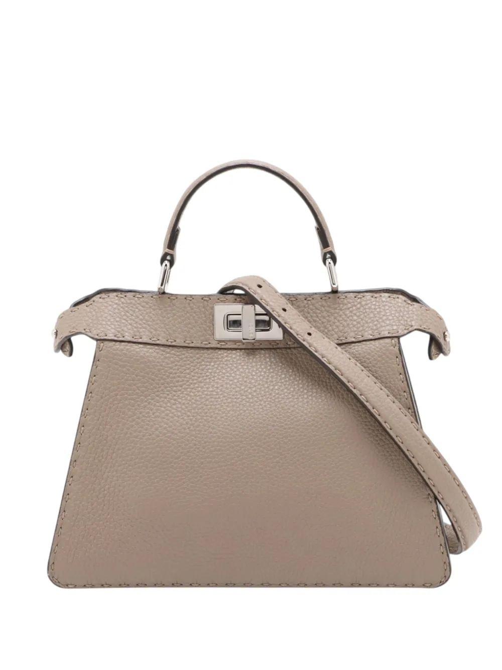Fendi Pre-Owned 20th Century Small Calfskin Selleria Peekaboo ISeeU satchel - Nude