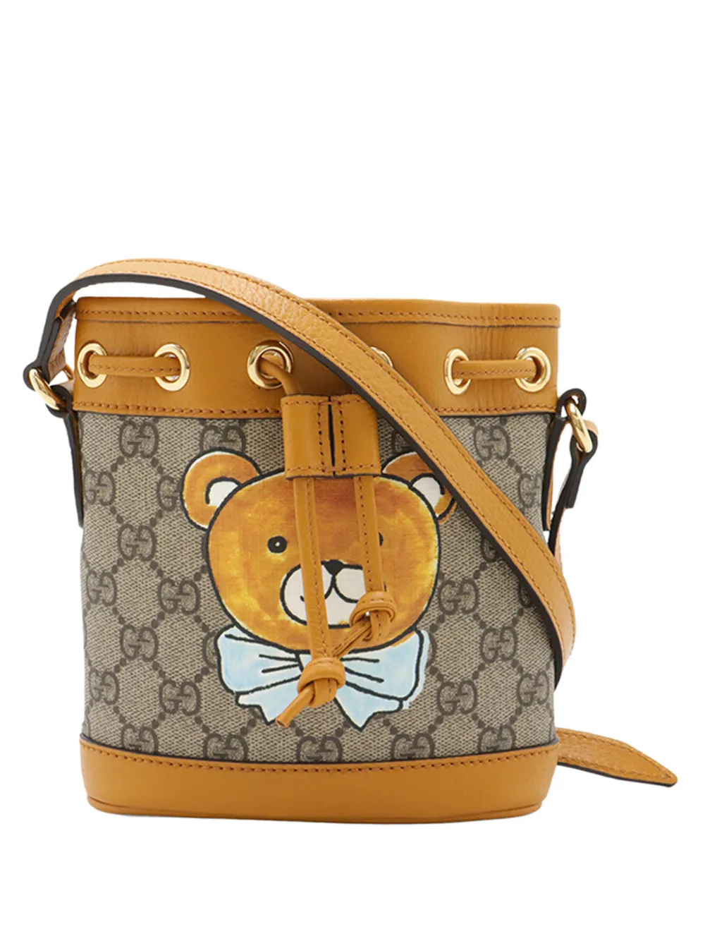 Gucci Pre-Owned Borsa a secchiello Ophidia EXO KAI mini in tessuto GG Supreme 2016-2026 - Toni neutri
