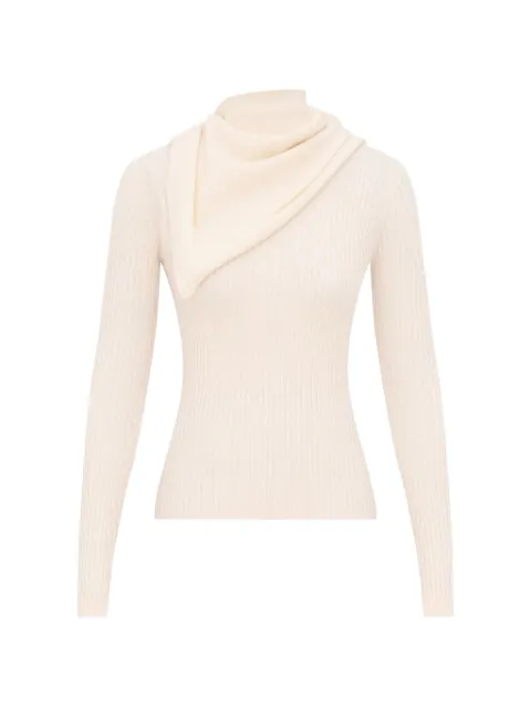 ZIMMERMANN jersey Valiant de canalé con detalle de bufanda
