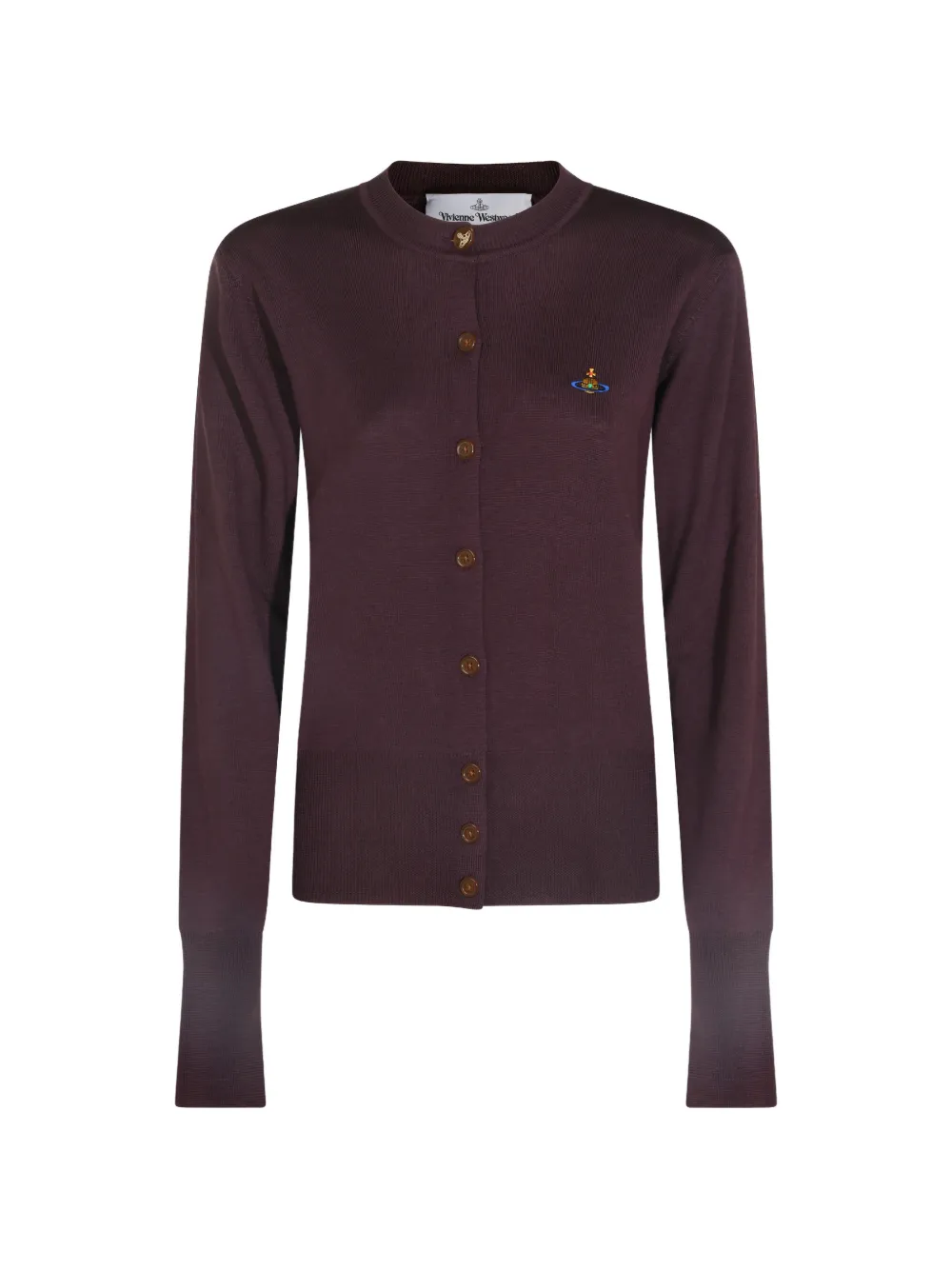 Vivienne Westwood Orb-embroidered Cardigan In Brown