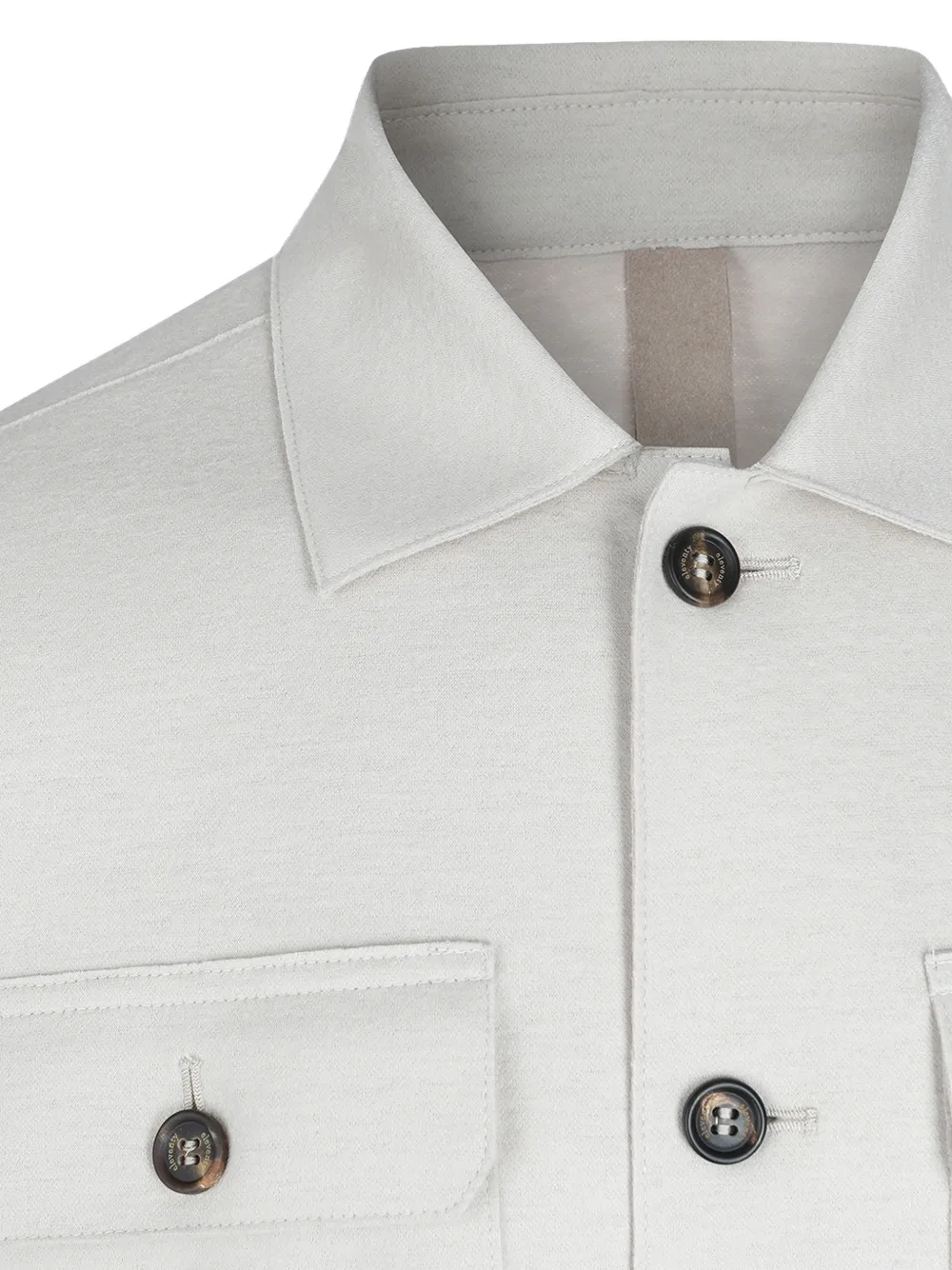 Eleventy Button-up shirtjack Wit