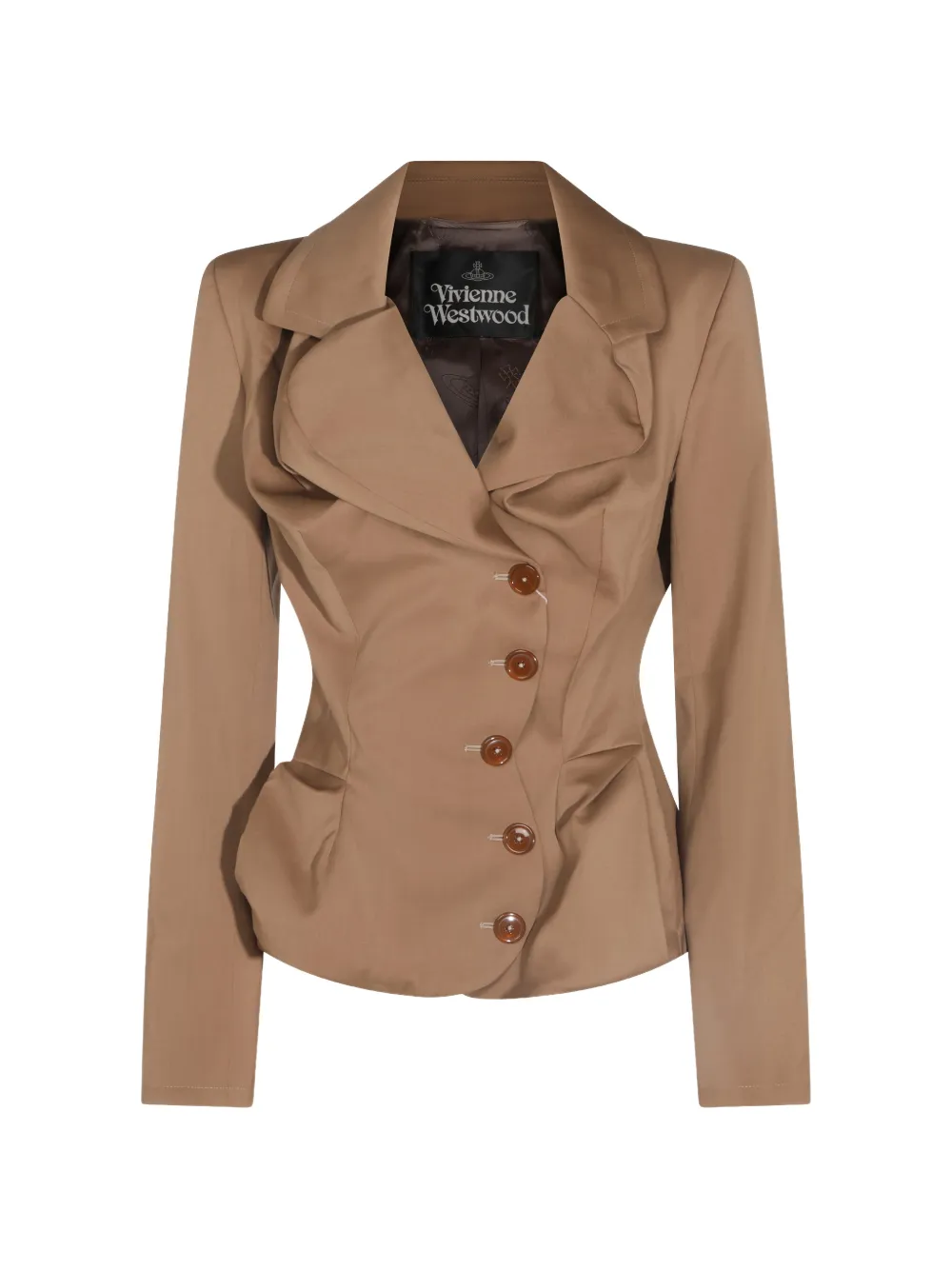Vivienne Westwood Drunken Tailored asymmetric draped blazer Bruin