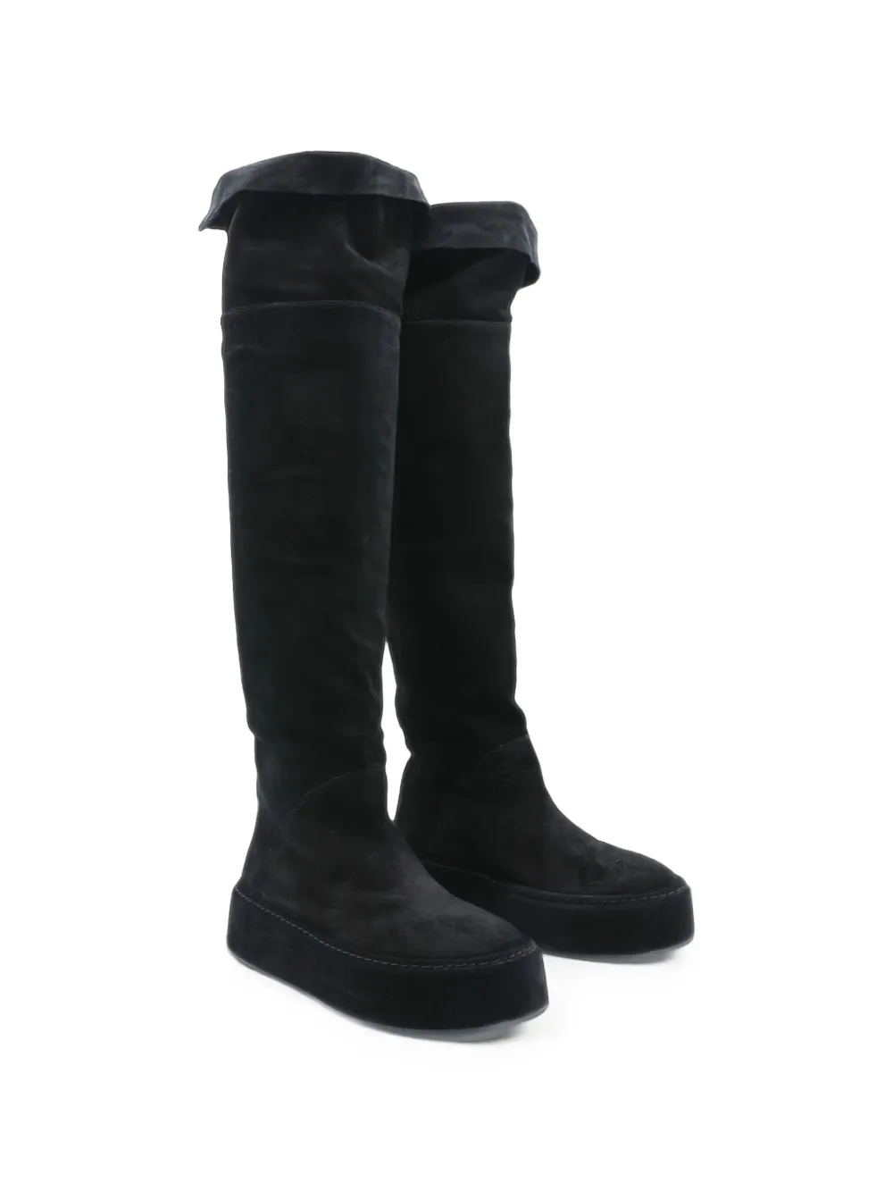 Casadei over-the-knee platform boots Zwart