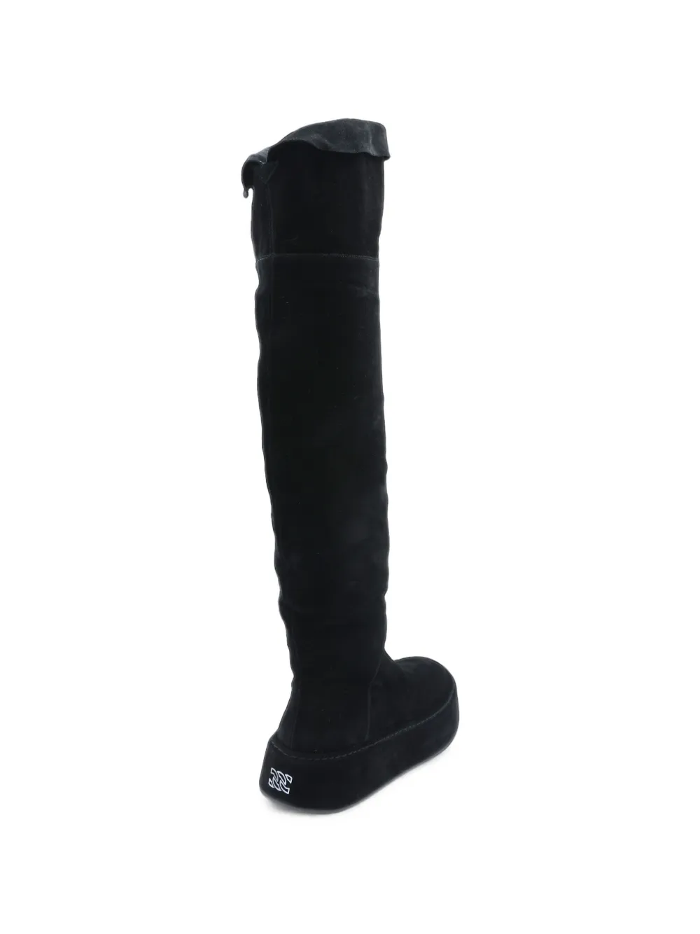 Casadei over-the-knee platform boots Zwart