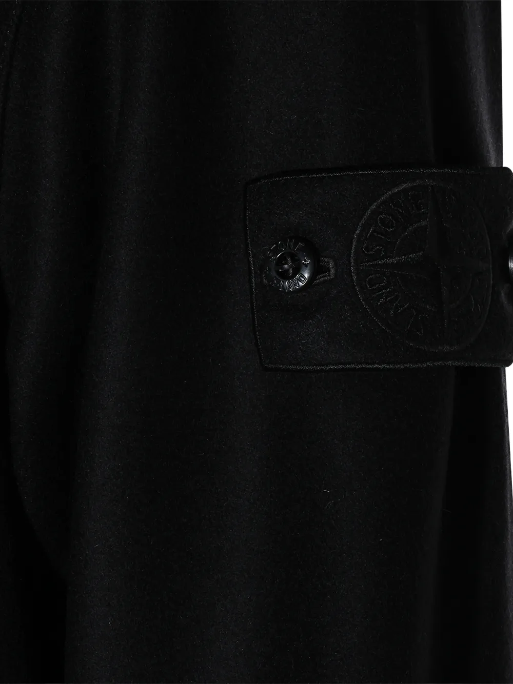 Stone Island 1200020 wollen nylon flanellen_D.I. Ghost shirtjack Zwart