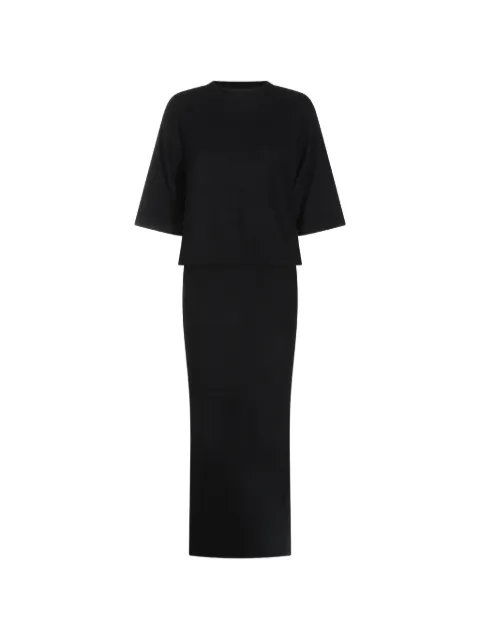 Thom Krom layered-effect short-sleeve maxi dress