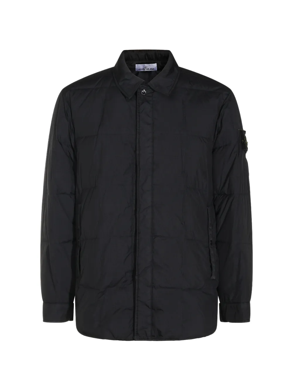 Stone Island Garment Dyed Crinkle Reps NY quilted jacket - Nero