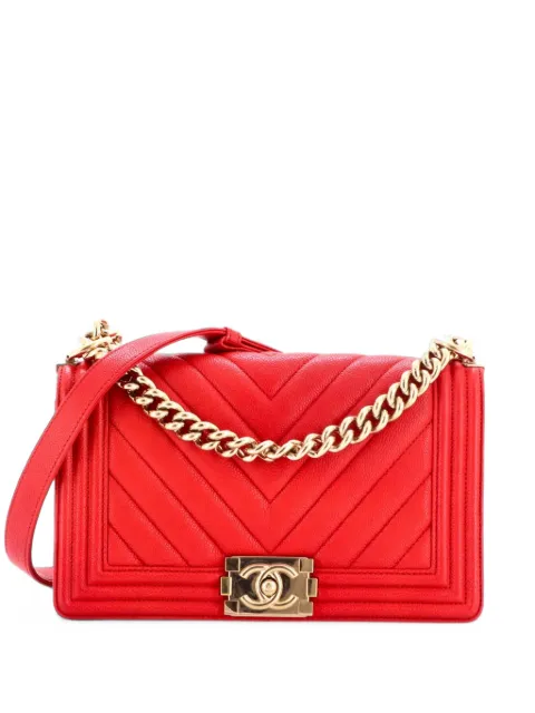 CHANEL Pre-Owned Boy Flap Bag Chevron Caviar Old Medium shoulder bag