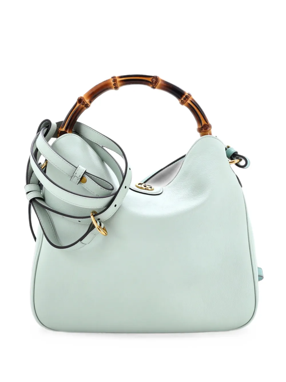 Gucci Pre-Owned Diana NM Bamboo Leather Medium shoulder bag - Verde