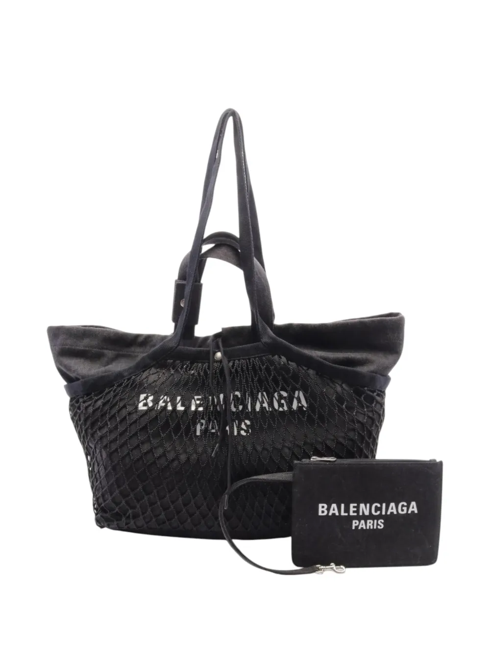 Balenciaga Pre-Owned 2020-2026 Mesh and Canvas 24/7 tote bag - Nero
