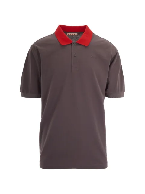 Marni logo-embroidered polo shirt
