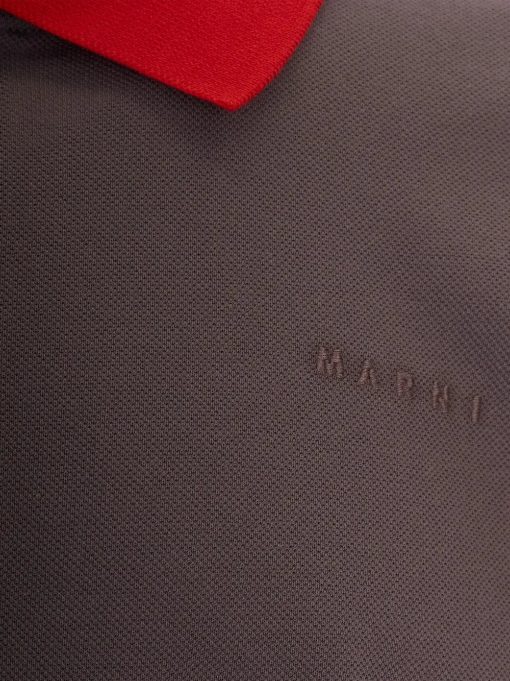 Marni Poloshirt met geborduurd logo Bruin