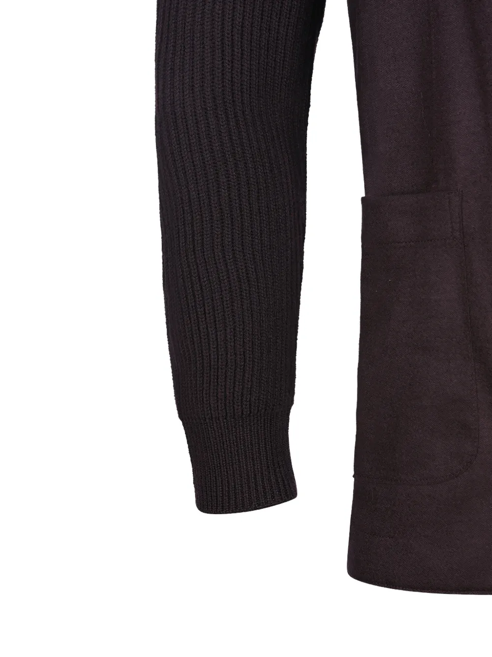Eleventy layered-style rib-knit jacket Bruin