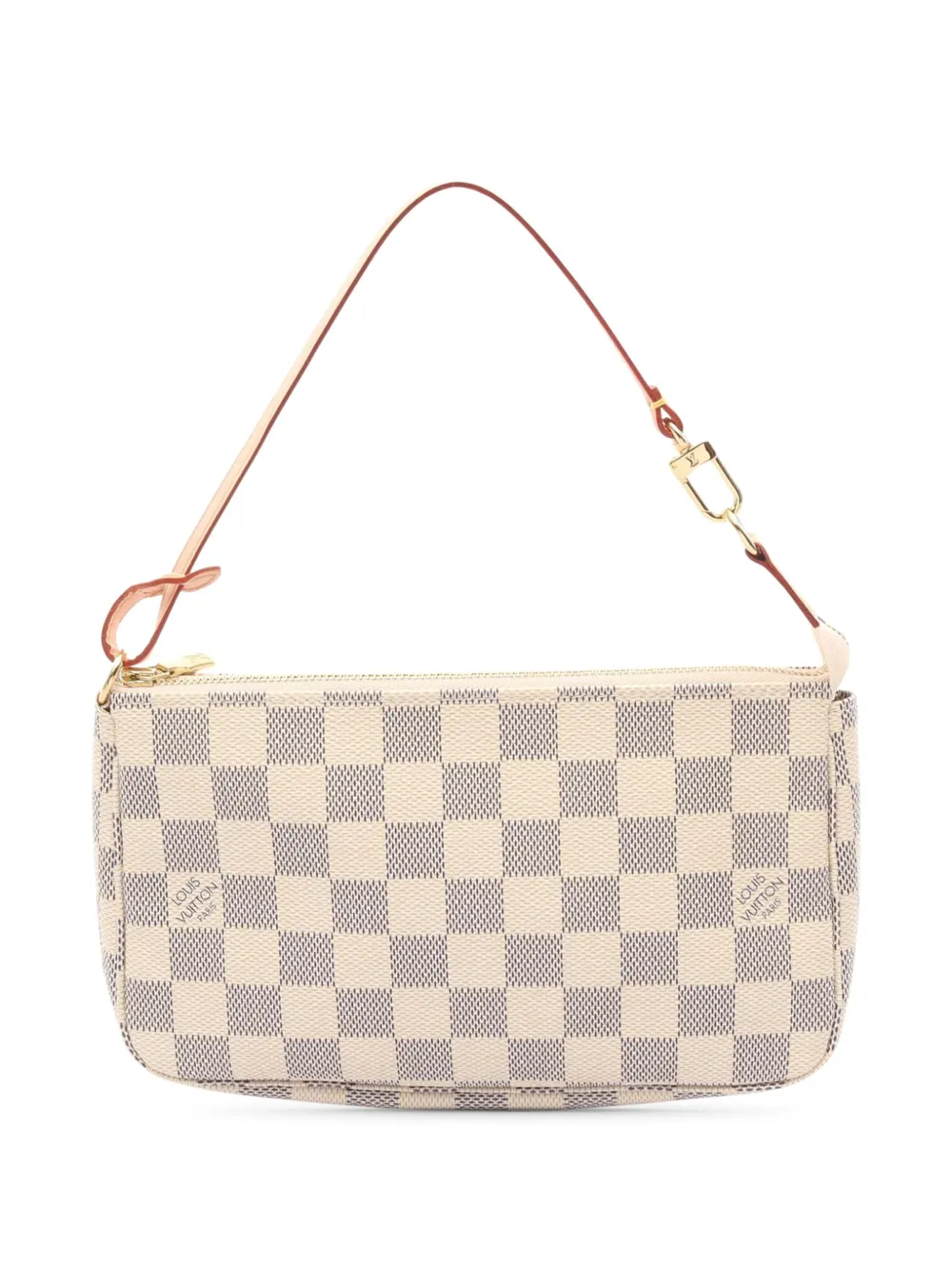 Louis Vuitton Pre-Owned Borsa a spalla Pochette Accessoires in tela Damier Azur 2008 - Bianco