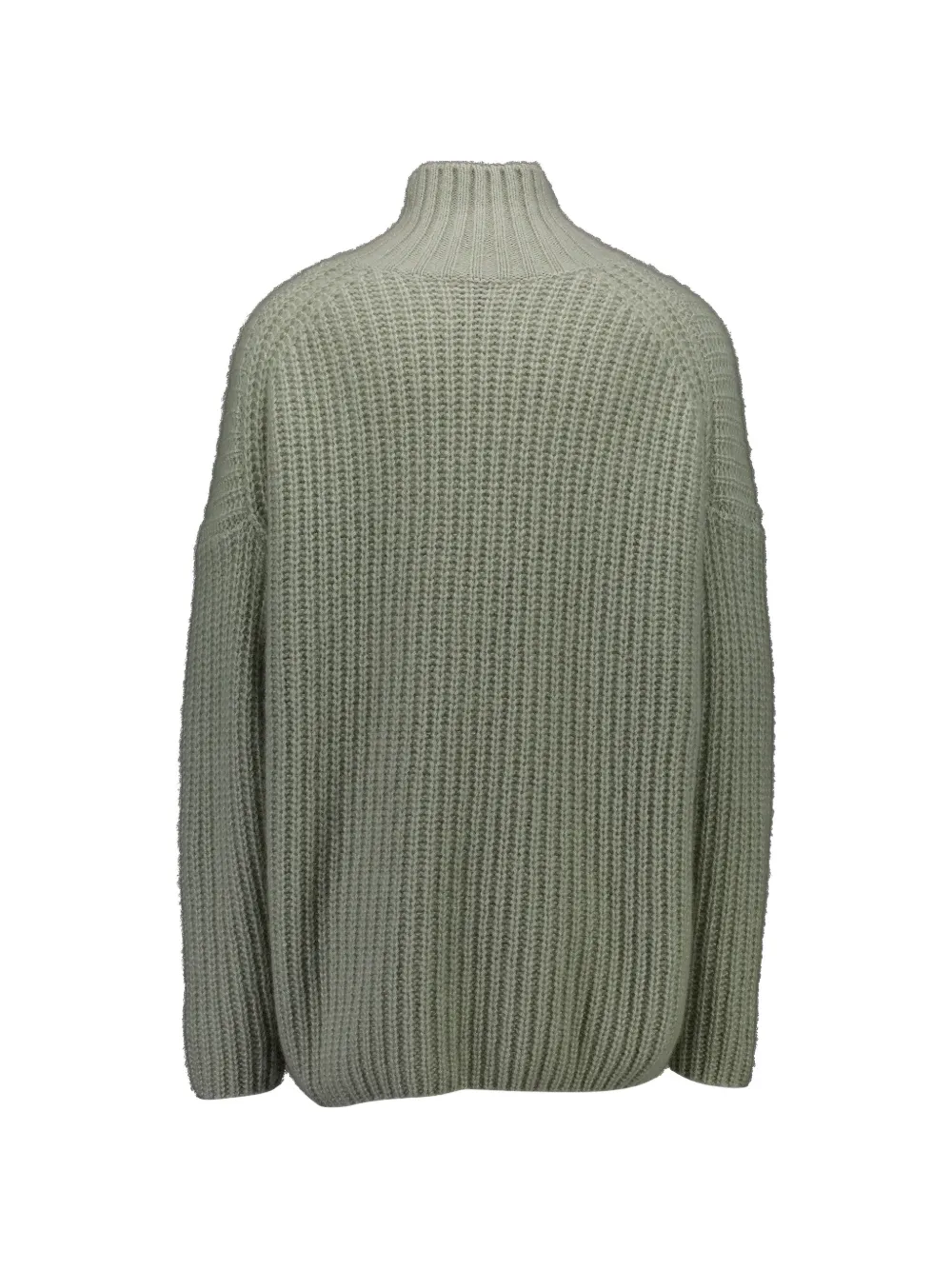 Allude Ribgebreide trui met hoge hals Grijs