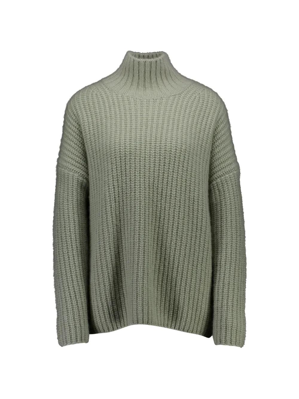 Allude ribbed-knit mock-neck sweater - Grau