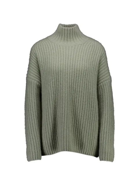 Allude Gerippter Pullover mit Stehkragen