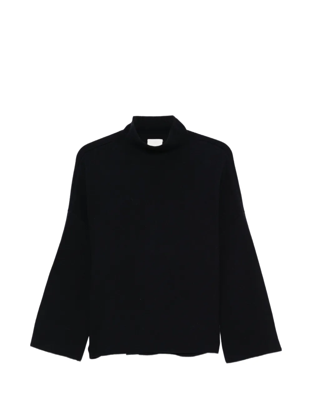 Allude Trui met opstaande kraag en verlaagde schouders Blauw