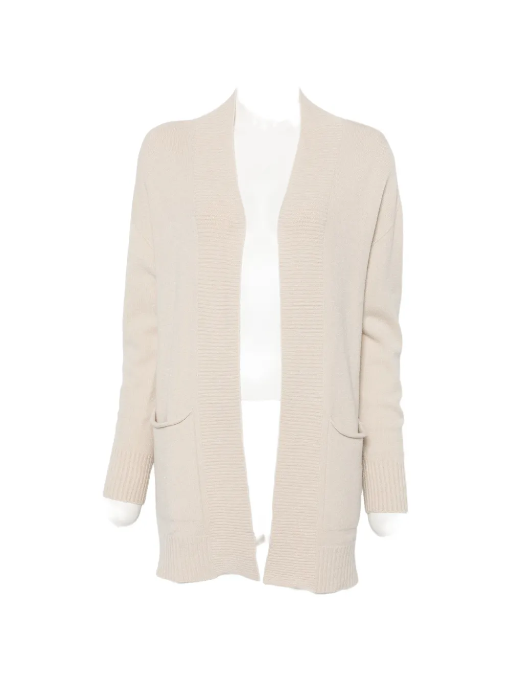 VELA SHOP ribbed-trim open-front cardigan