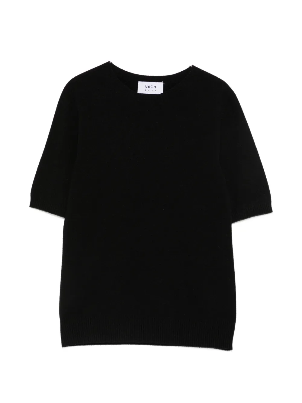 VELA SHOP short-sleeve ribbed-trim top