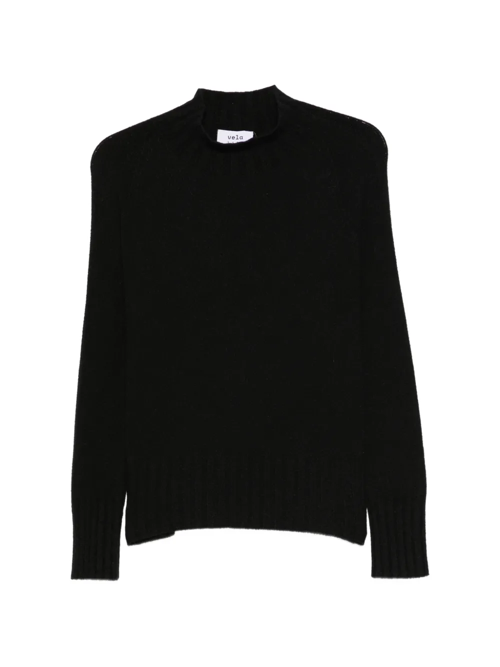 VELA SHOP high-neck ribbed-trim sweater