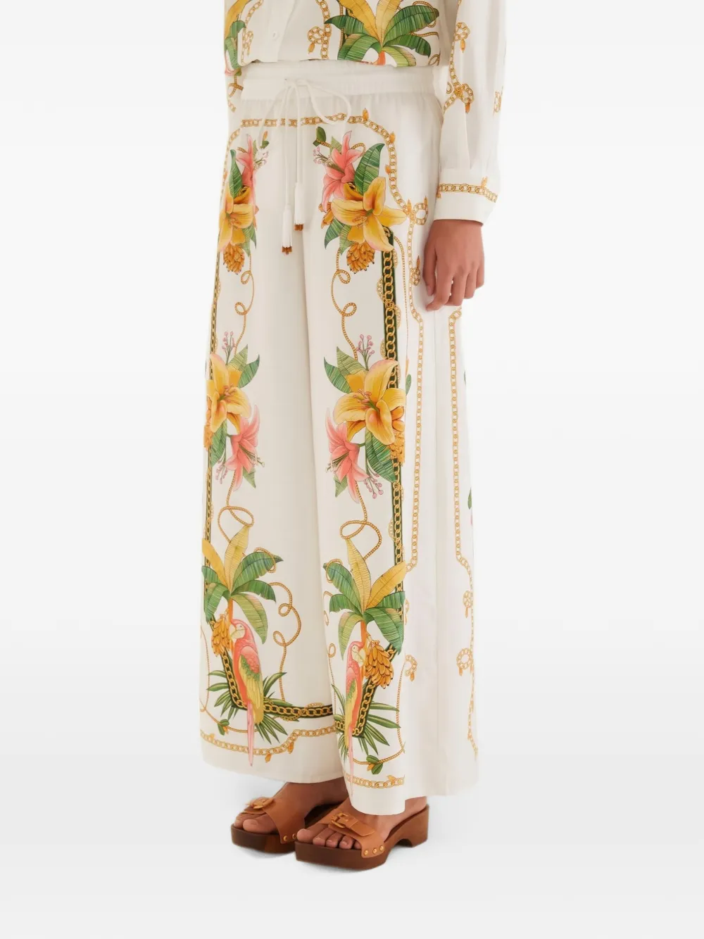 FARM Rio Tropical Royalty off-white pants Beige