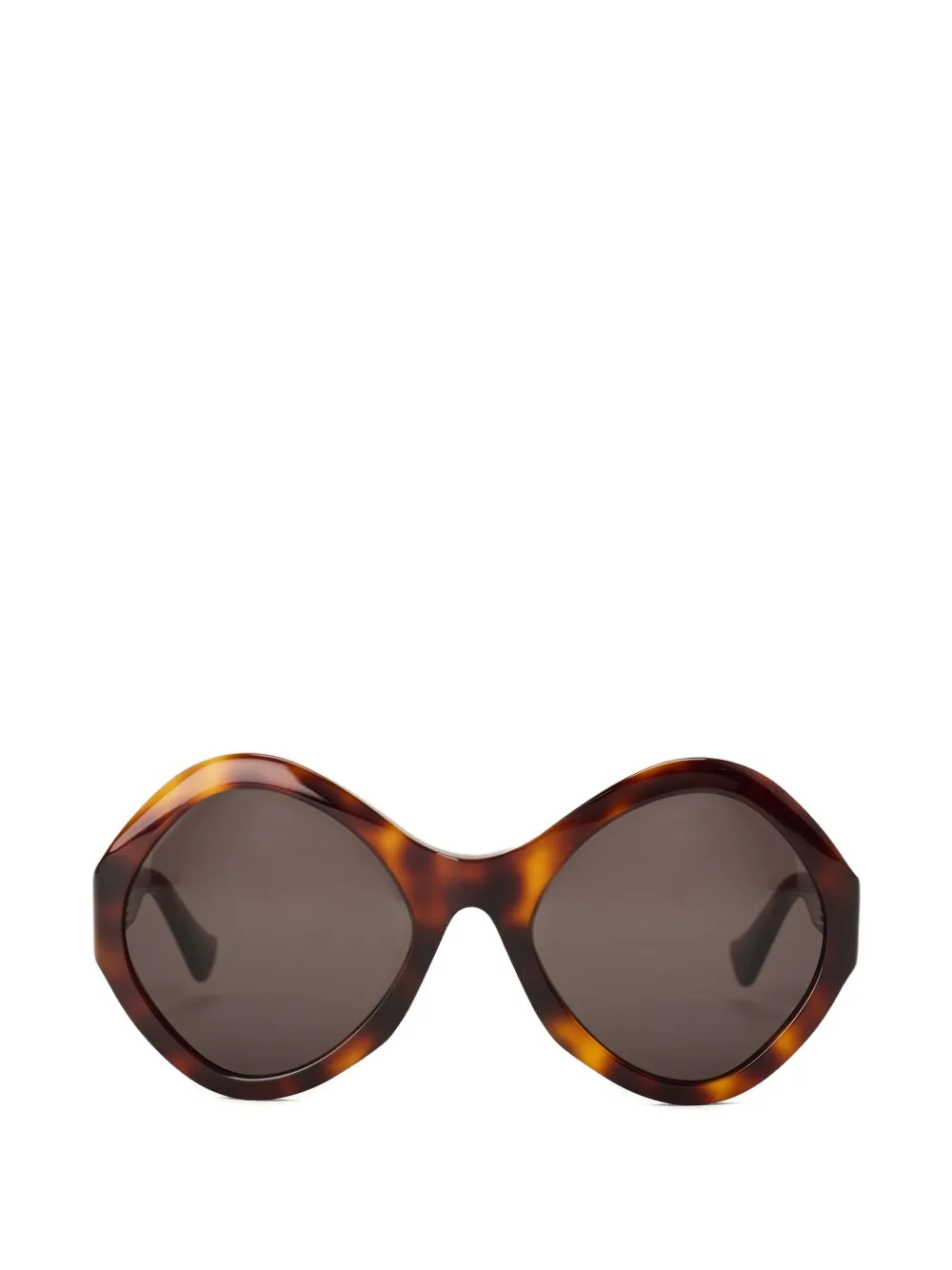 Valentino Garavani geometric-frame sunglasses - Marrone