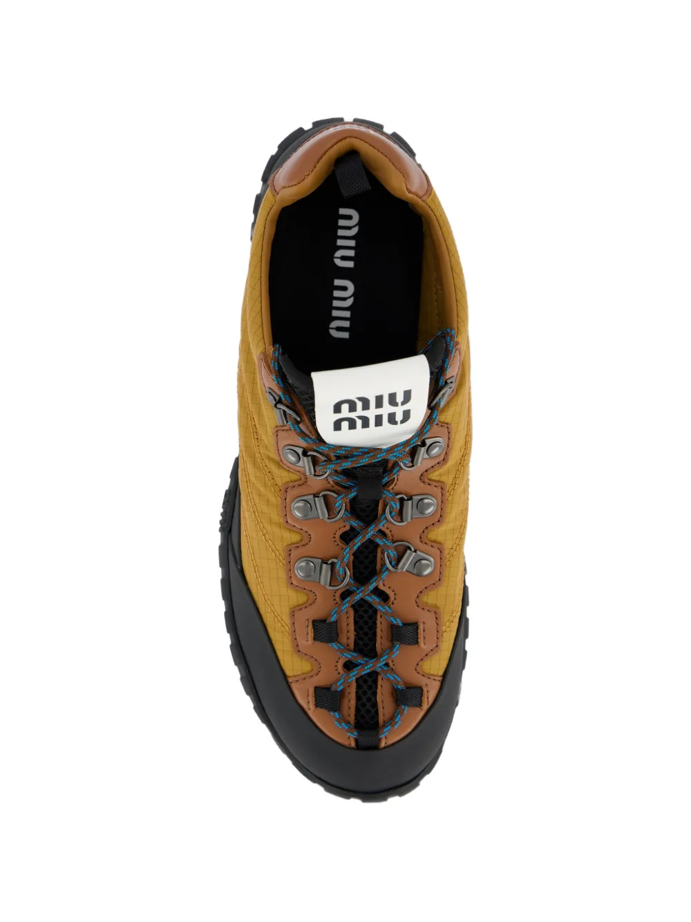 Miu panelled ripstop sneakers Geel
