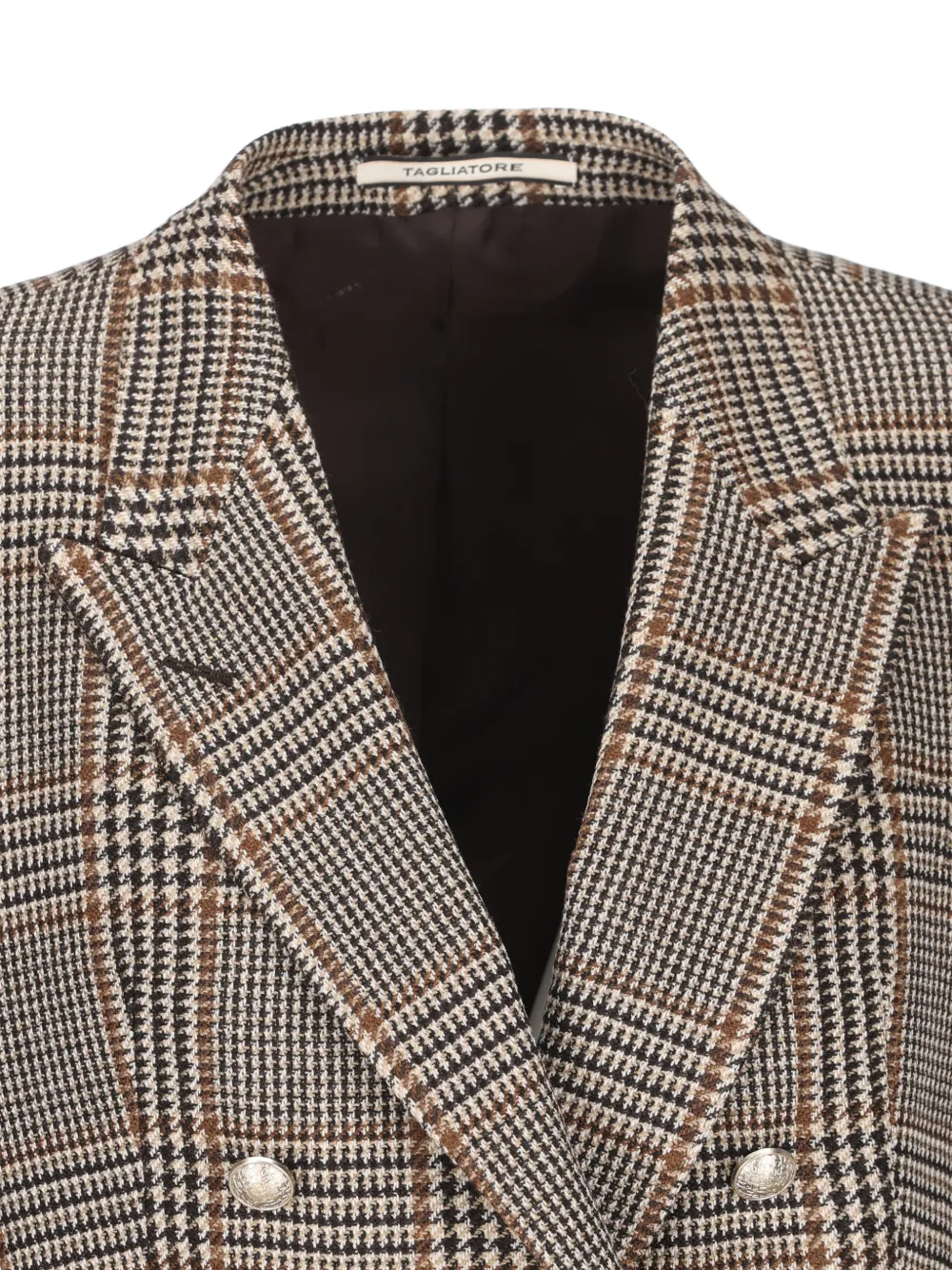 Tagliatore Geruite blazer Bruin