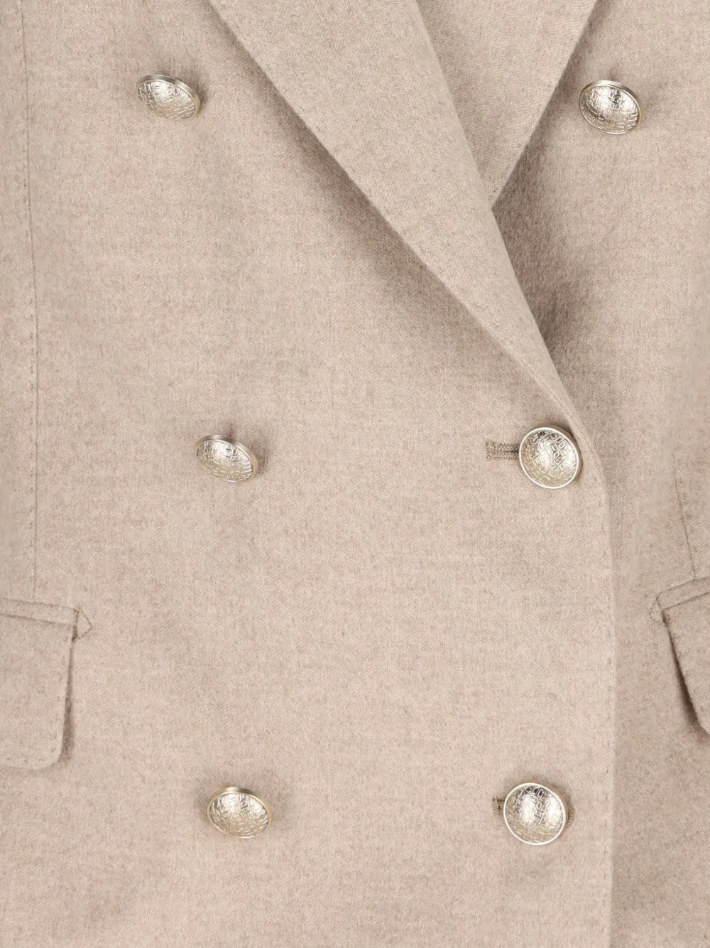 Tagliatore Blazer met dubbele rij knopen en puntige revers Beige