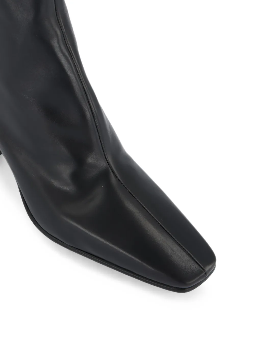 Prada leather booties Zwart