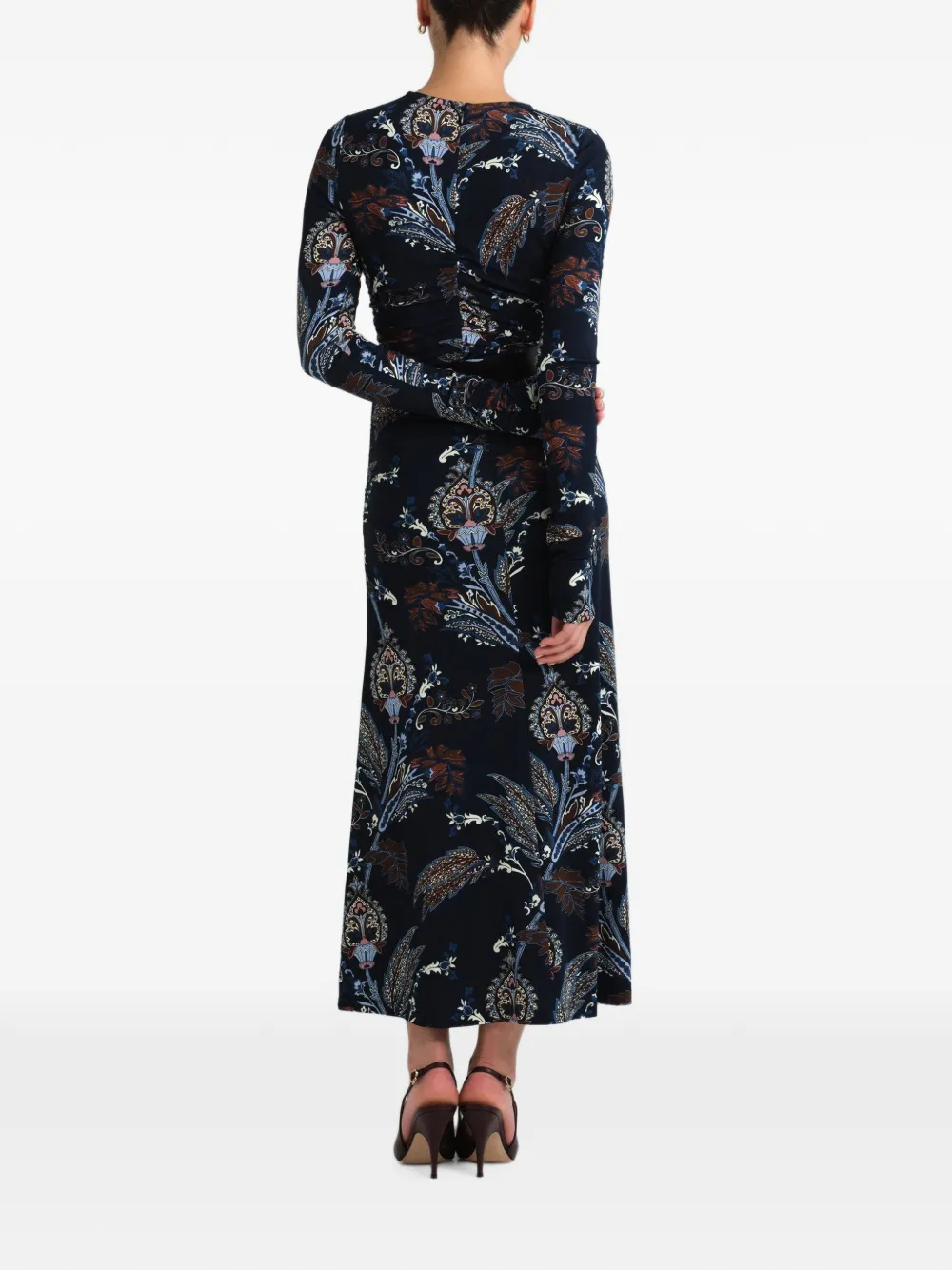 Cara Piermond maxi-jurk met paisley-print Blauw