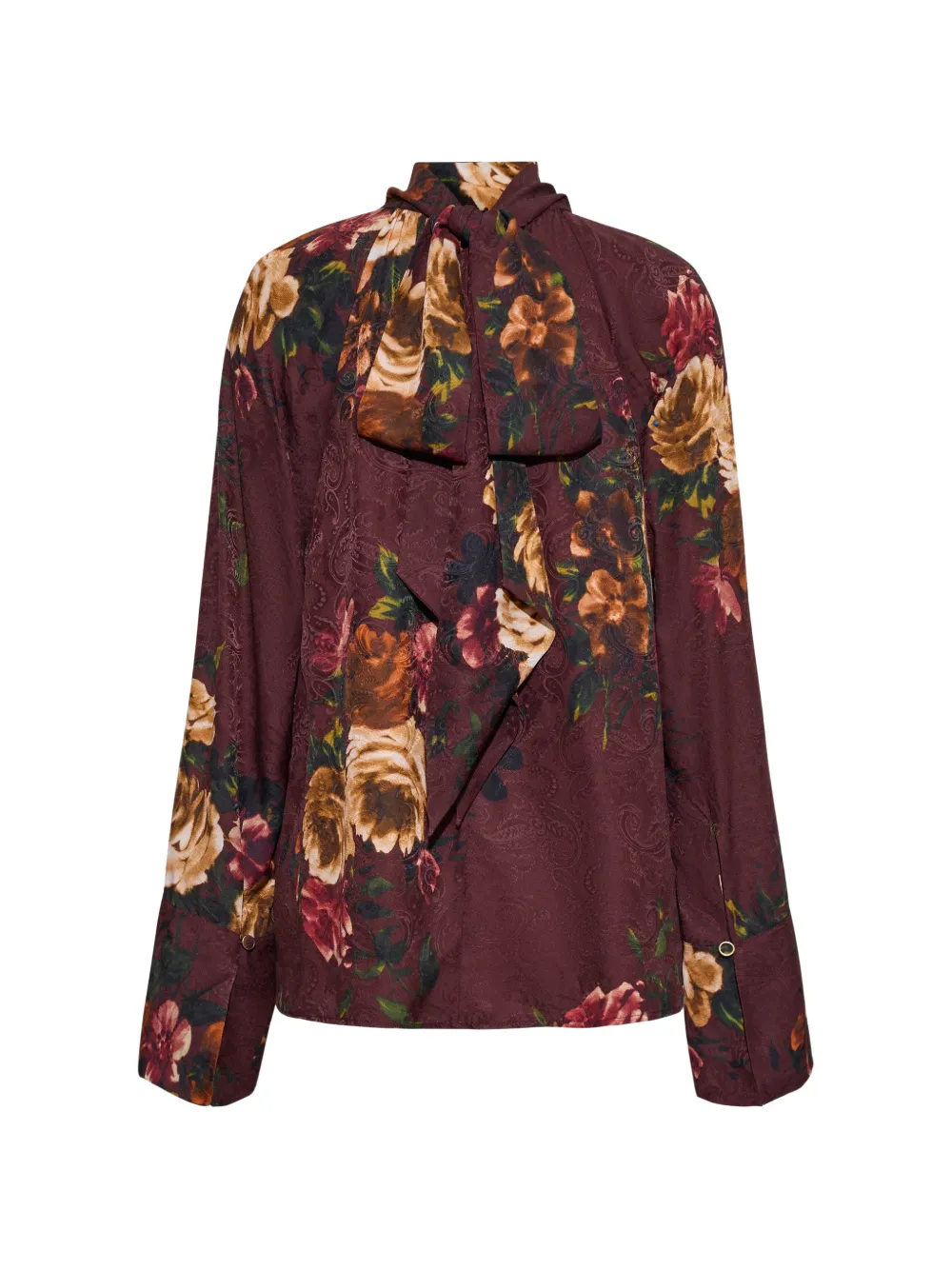 Cara Sundance blouse met bloemenprint en strik Rood