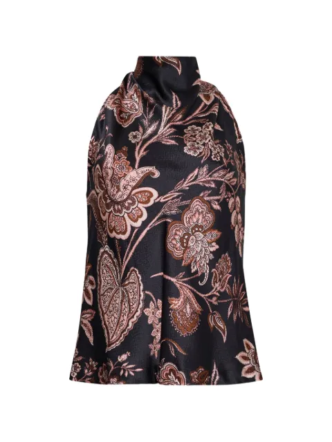 Cara Cara Fara floral-print fringed top