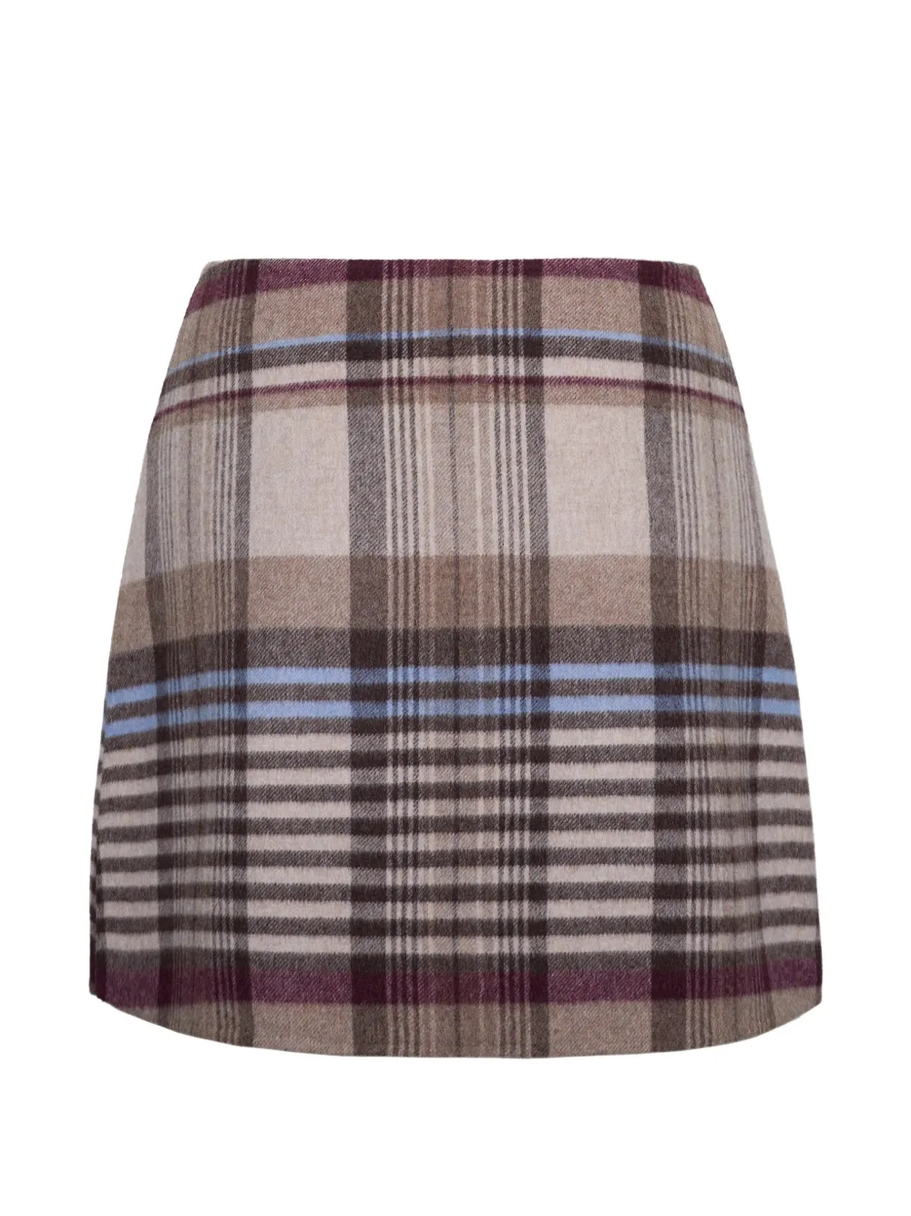 Cara Kitty geruite mini-rok Beige