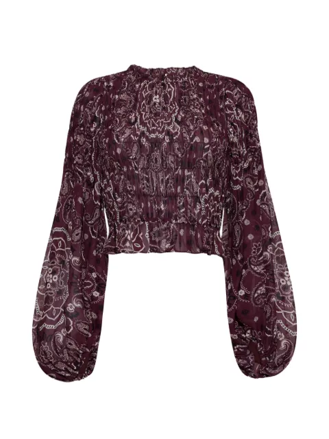 Cara Cara Weston bandana-print smocked top