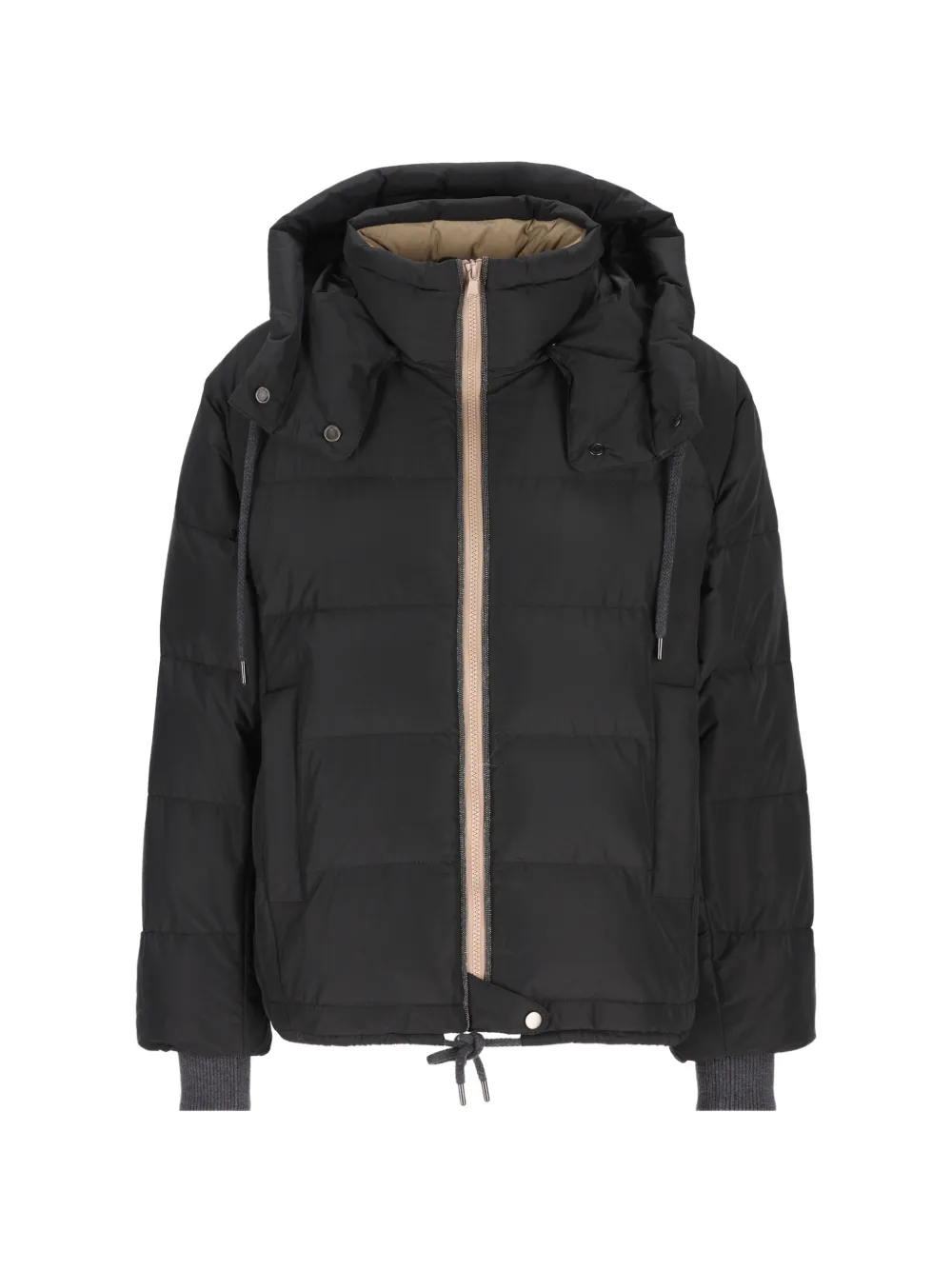 Brunello Cucinelli Monili-trim padded jacket - Nero