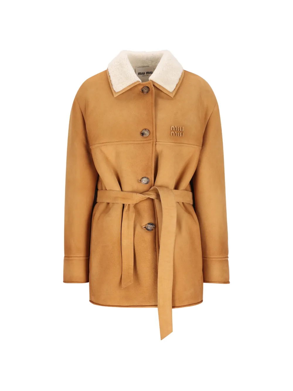 Miu Miu shearling jacket - Toni neutri