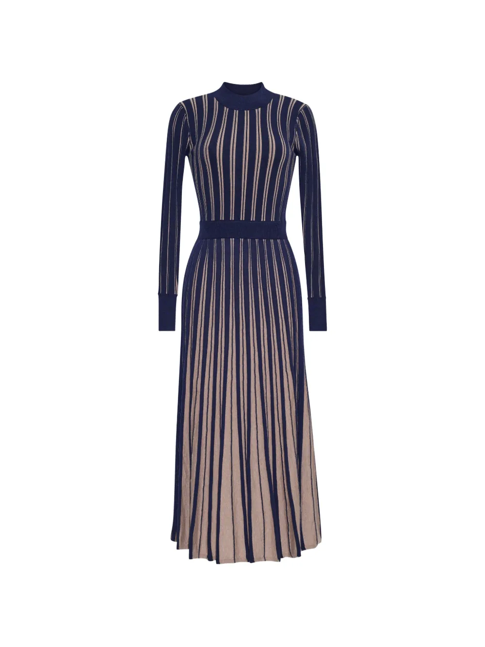Cara Cara Mariella striped wool midi dress - Blau