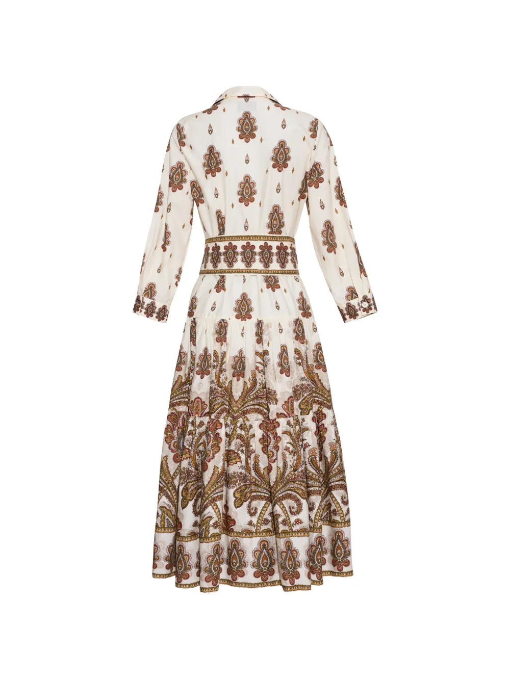 Cara Lolita paisley-print midi dress Beige
