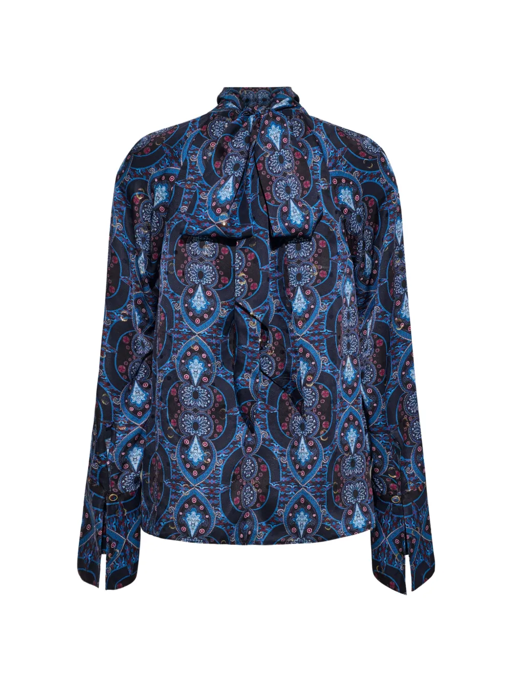 Cara Sundance blouse met strik en print Blauw
