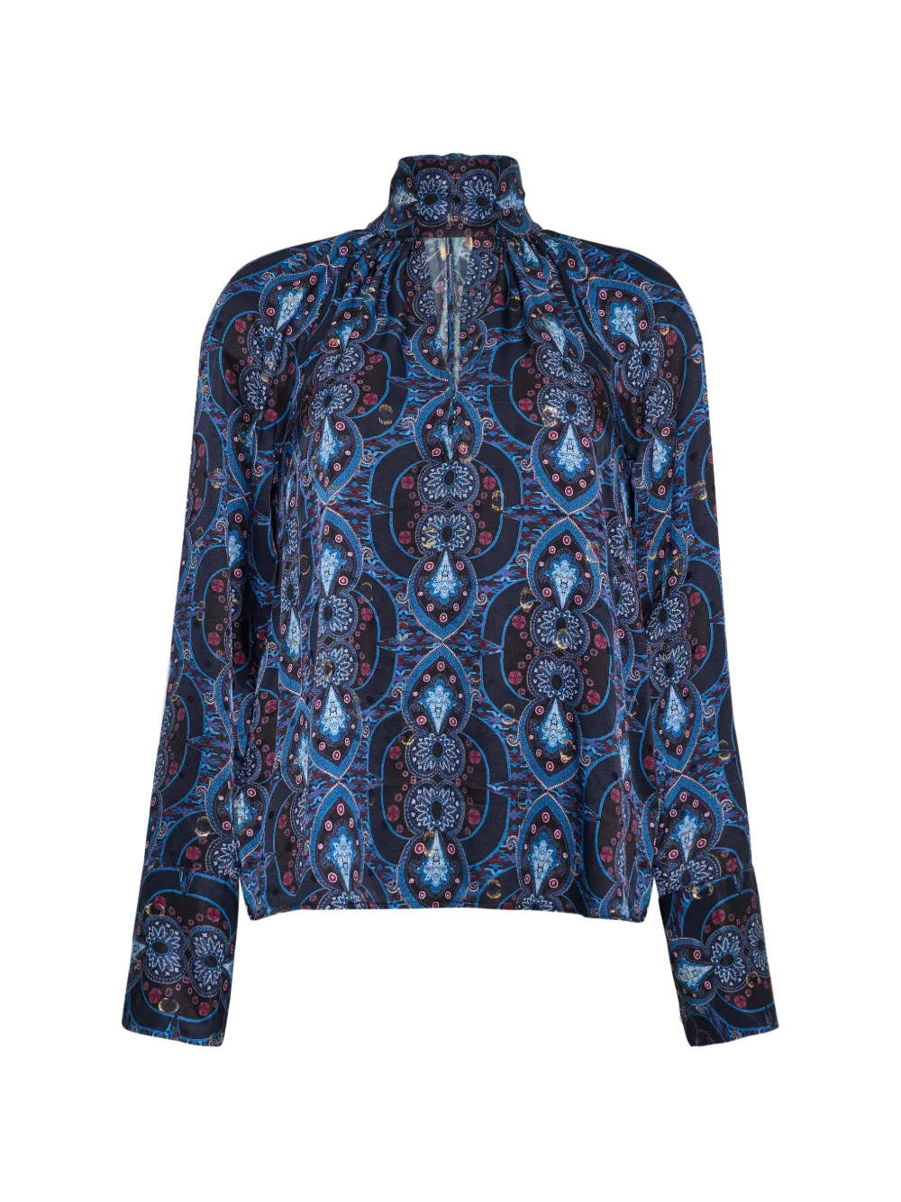 Cara Cara Sundance pussy-bow printed blouse - Blu