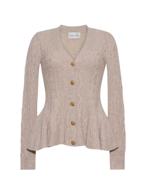 Cara Cara Kiko cable-knit peplum cardigan