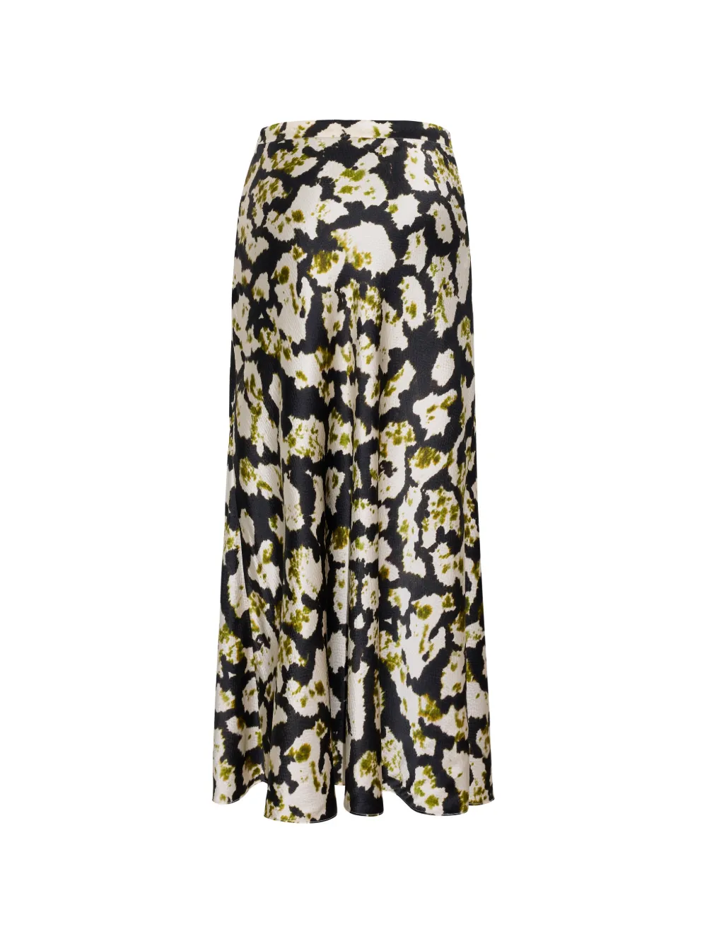 Cara Kaia gehamerde zijden midi-rok Beige