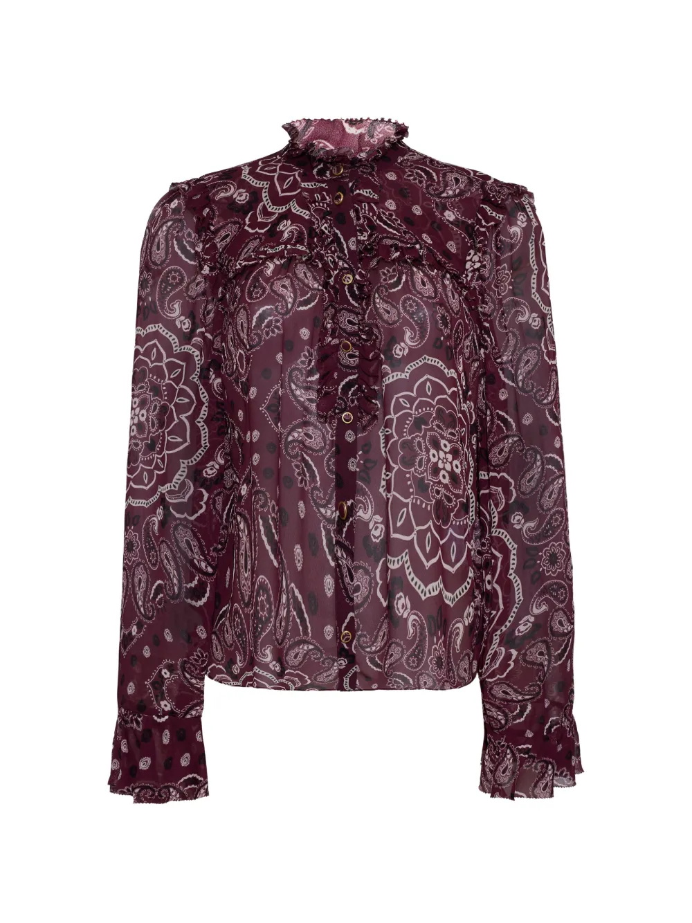 Cara Cara Elouise paisley ruffled shirt - Violett
