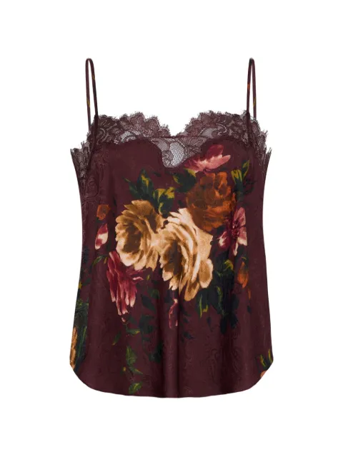 Cara Cara Nala floral-print lace-trim top