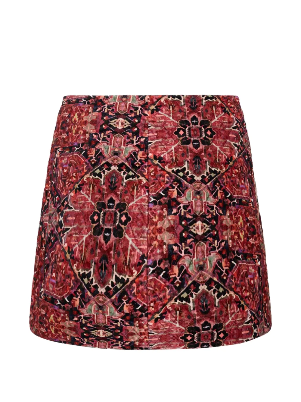 Cara Chrissy mini-rok met A-lijn en tapijtprint Rood