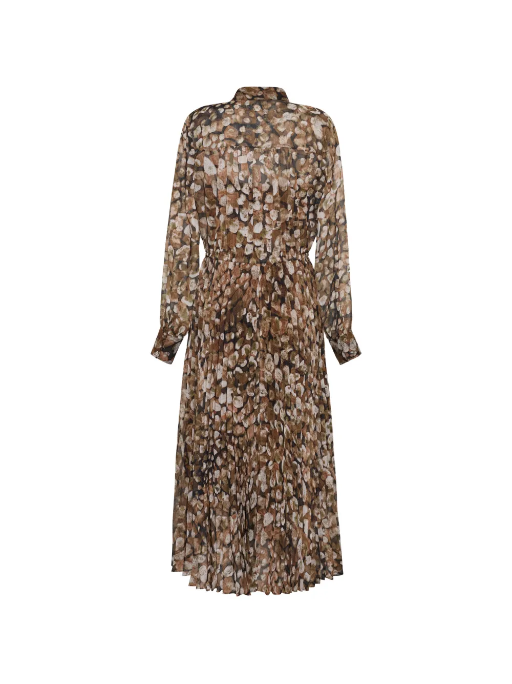 Cara Finch geplooide midi-jurk Bruin