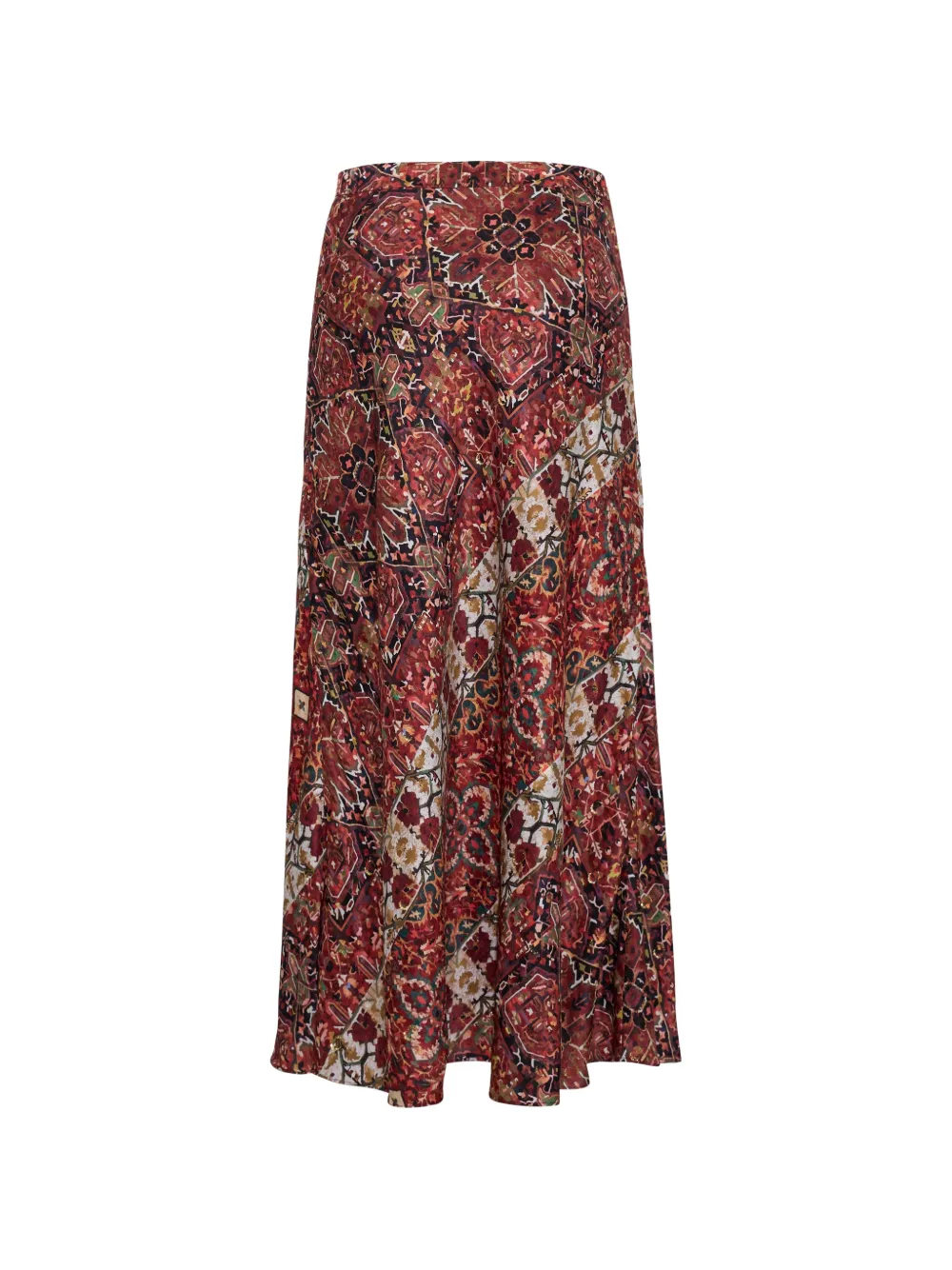 Cara Kaia zijden maxi-rok met tapijt-print Rood